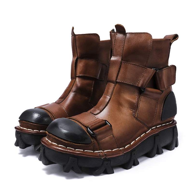 Leather Work Western - Sepatu Bot Sepeda Motor Kulit Asli