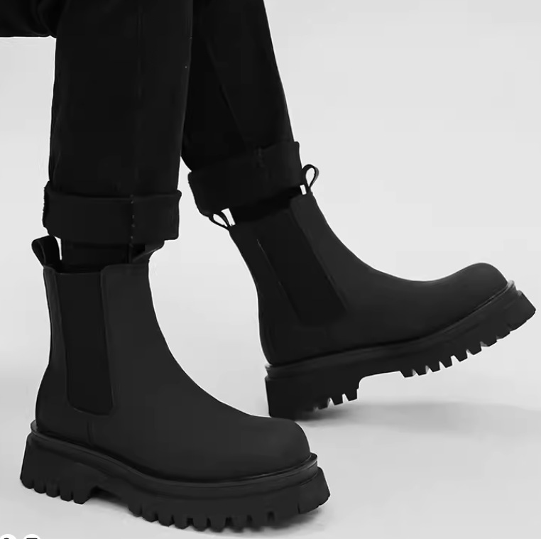 Leather Work Western - Sepatu Boots Pria Klasik Inggris Model