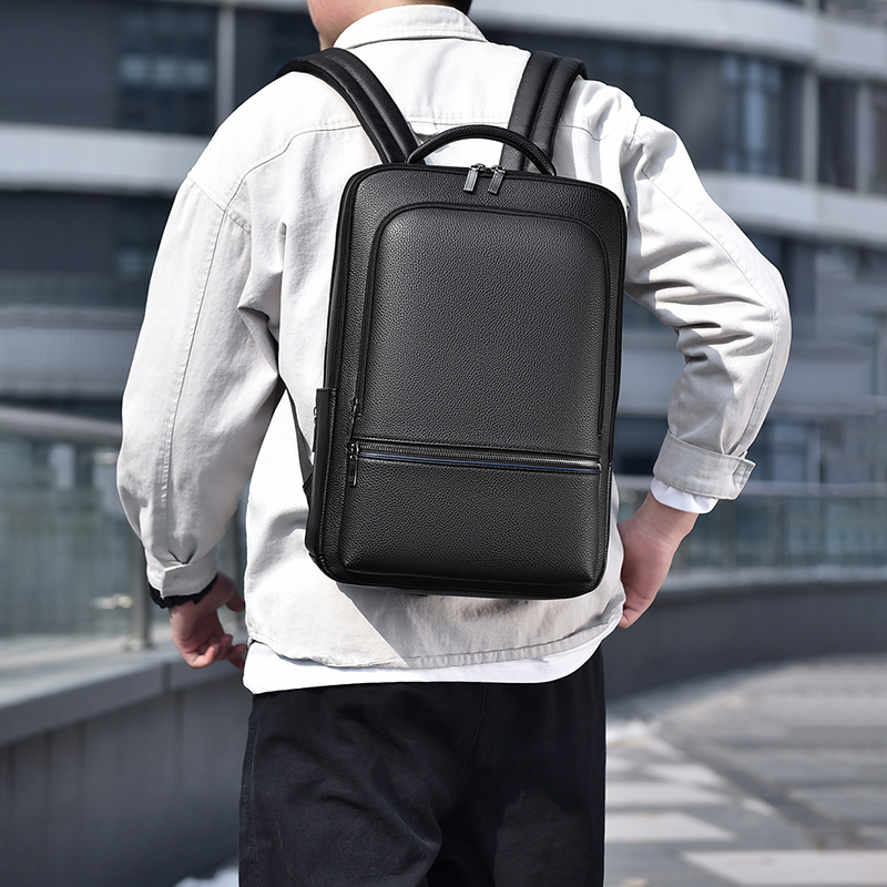 Leatherwork Bag - Tas punggung pria kulit PU, ransel