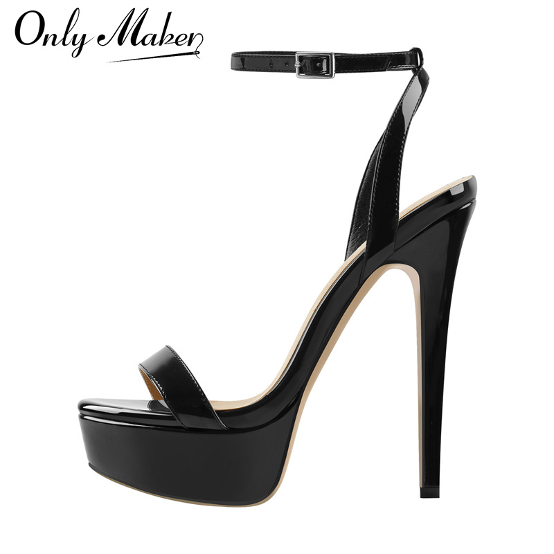 Leather Work Heels - Sepatu Hak Tinggi Stiletto Platform Wanita