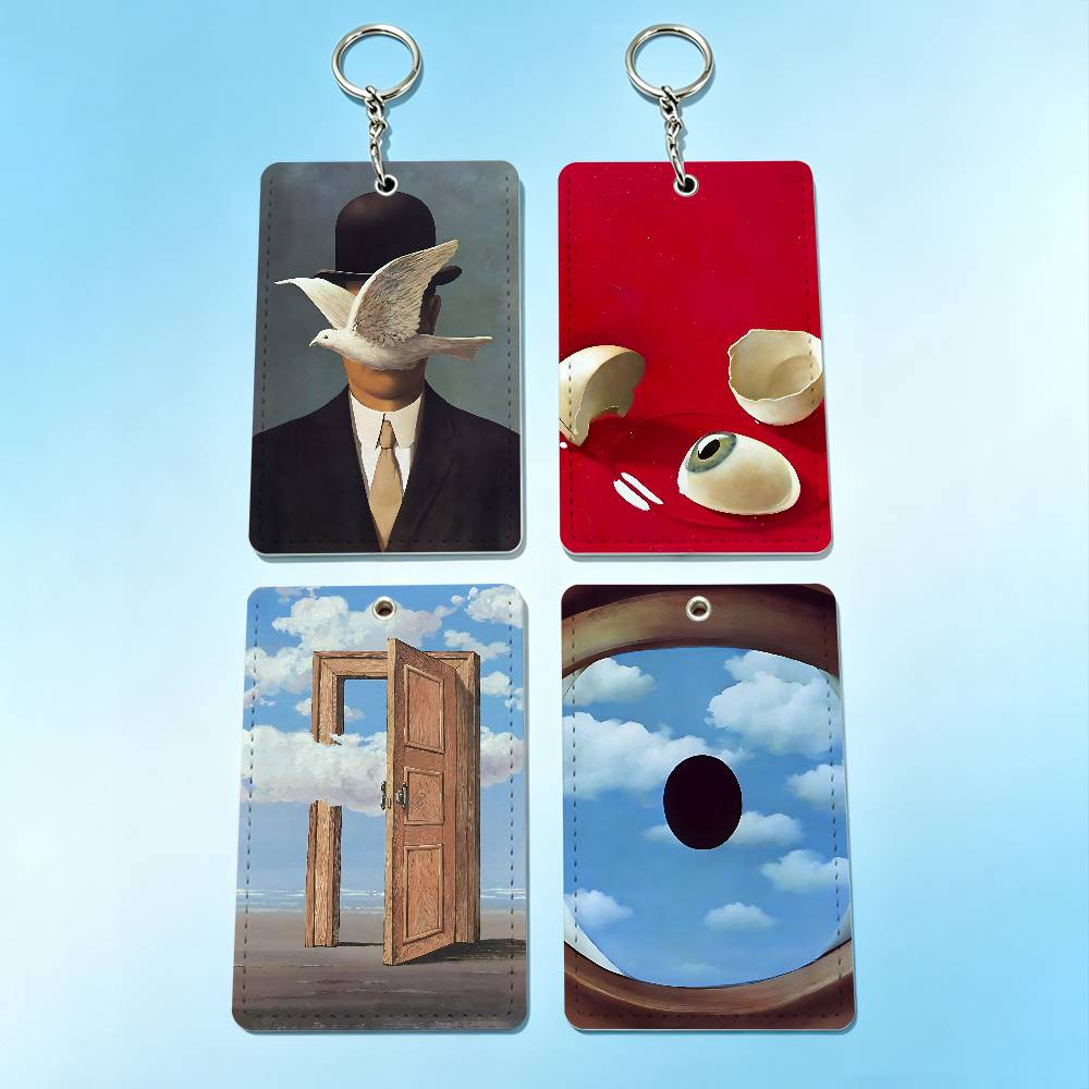 Leather Work In Art - R-Rene Magritte Gantungan Kunci Tempat Kartu