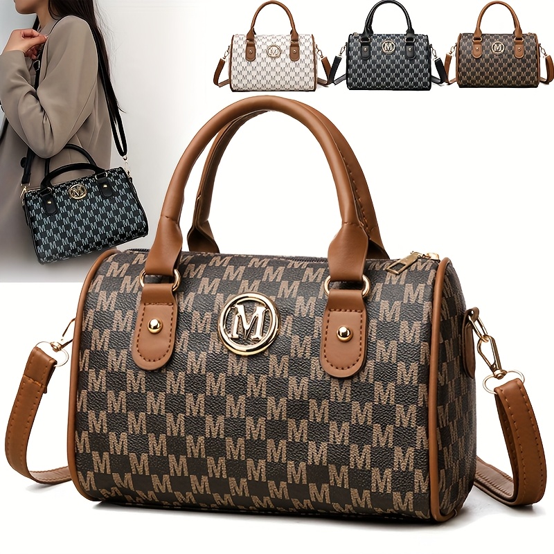 Tas Bahu Alfabet Wanita dengan - Leatherwork Logo ulasan dan harga