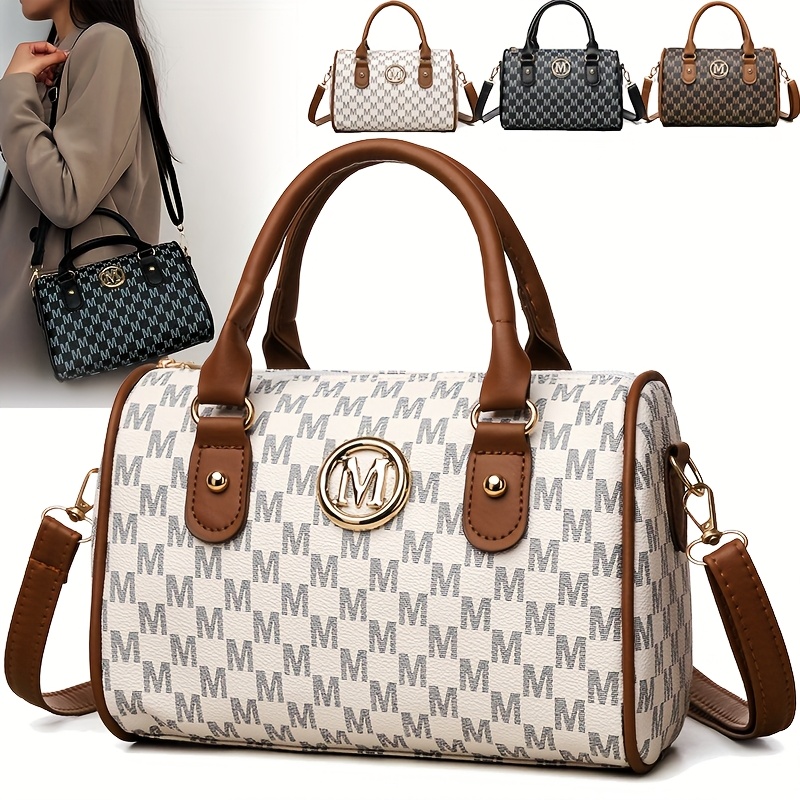 Tas Bahu Alfabet Wanita dengan - Leatherwork Logo ulasan dan harga
