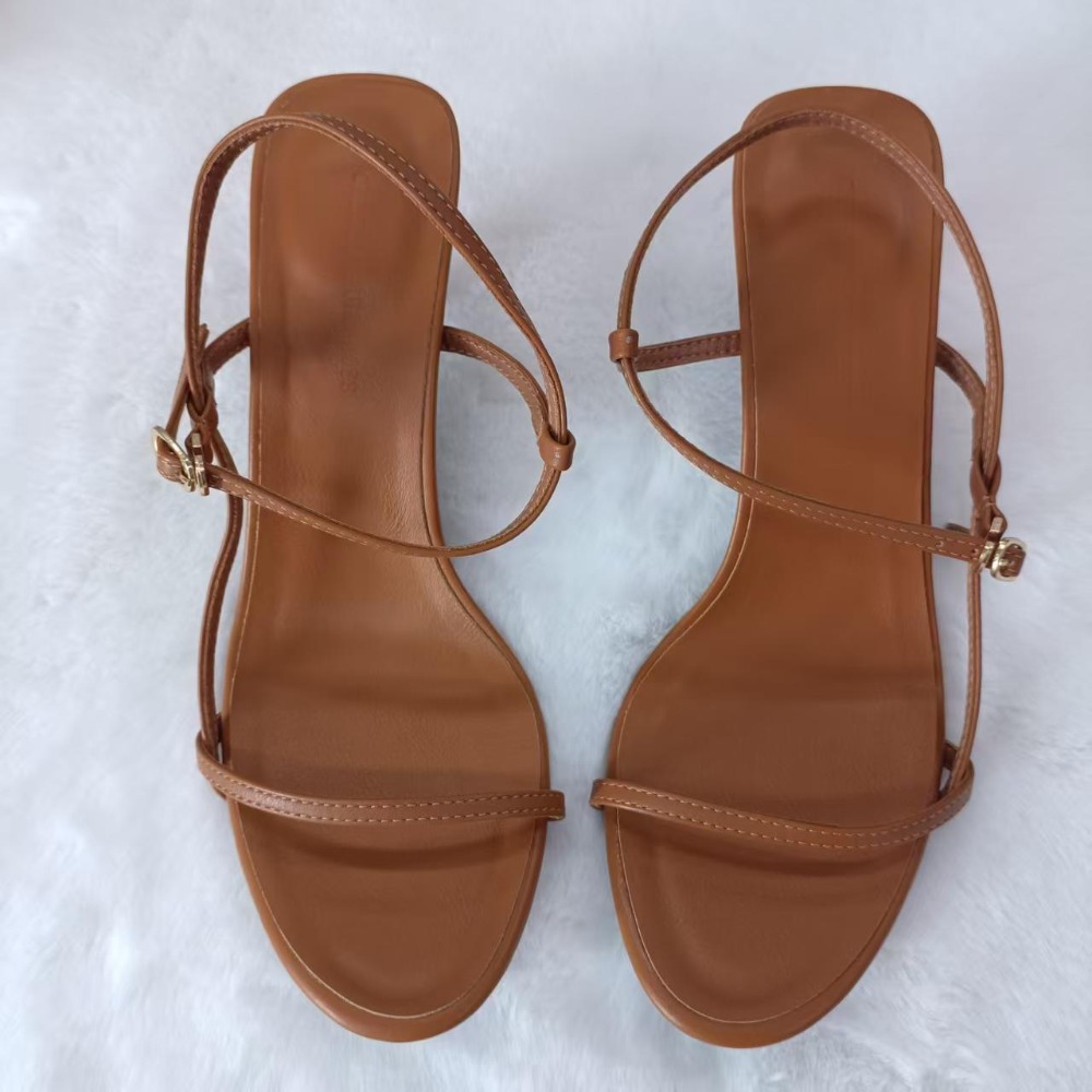 Sandal Musim Panas Wanita Baru - Leather Work Heels ulasan dan harga