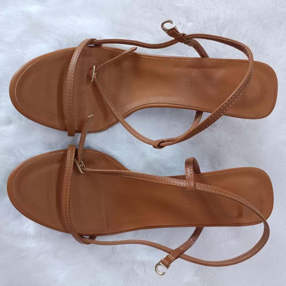 Sandal Musim Panas Wanita Baru - Leather Work Heels ulasan dan harga