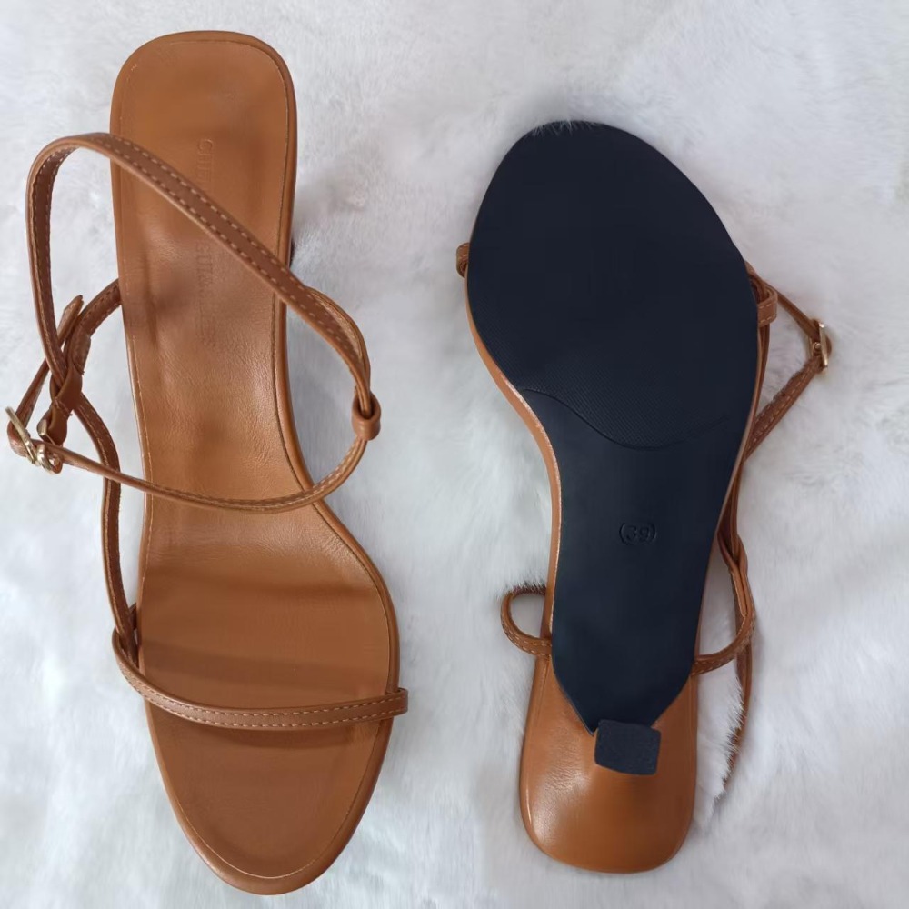 Sandal Musim Panas Wanita Baru - Leather Work Heels ulasan dan harga