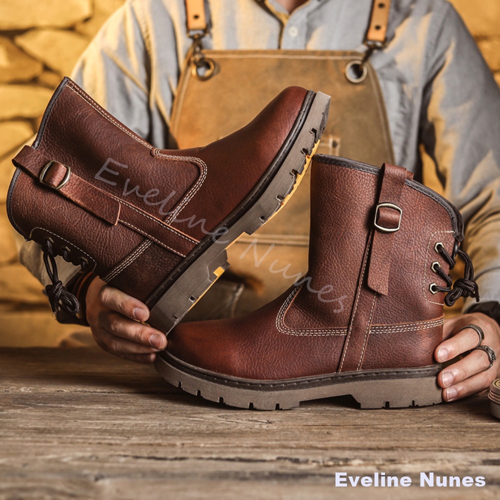 Sepatu Boots Kerja Kulit Sapi  - Leather Work Western ulasan dan harga