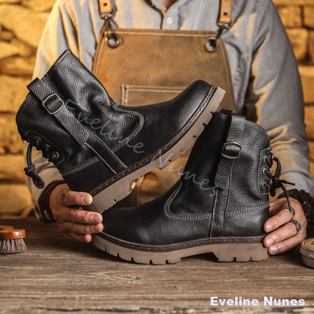 Sepatu Boots Kerja Kulit Sapi  - Leather Work Western ulasan dan harga