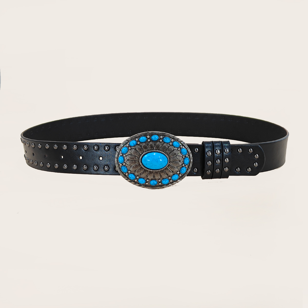 Sabuk Punk Rivet kasual pria d - Leather Work Western ulasan dan harga