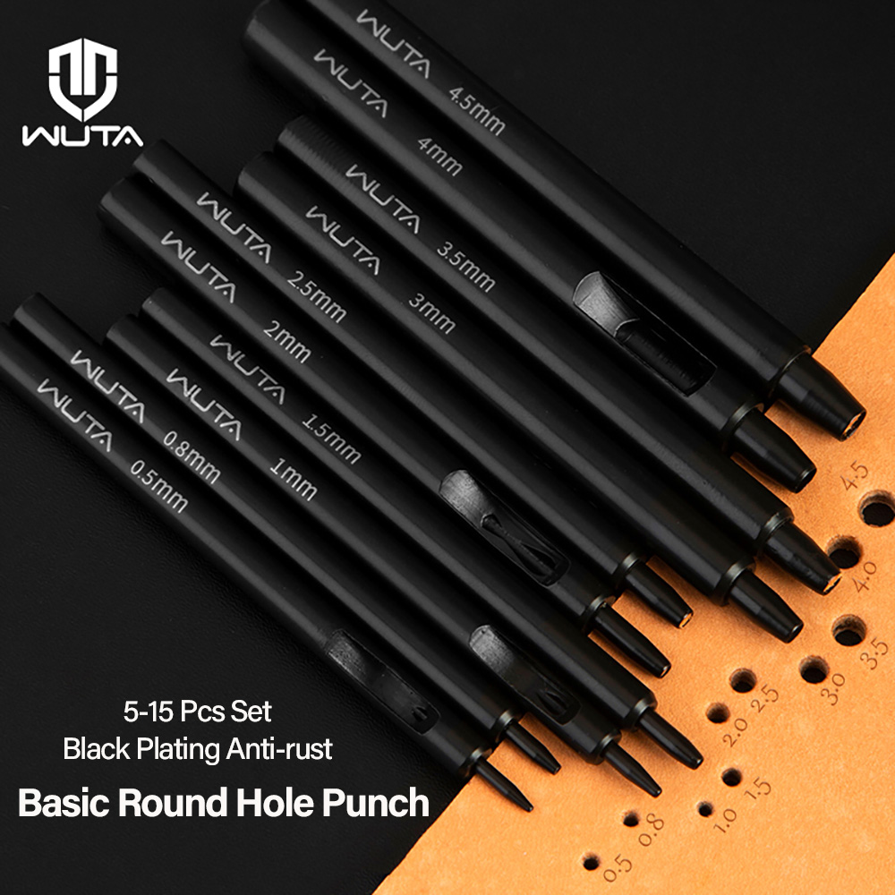 WUTA 5-15Pcs Set Alat Pelubang - Leatherwork Hole Punch ulasan dan harga