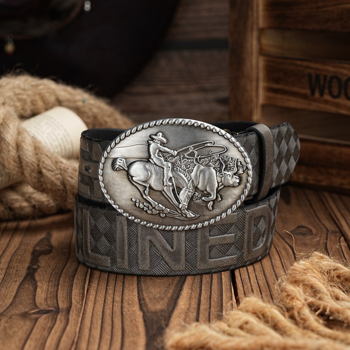 Sabuk Retro Kasual Pria dan Wa - Leather Work Western ulasan dan harga