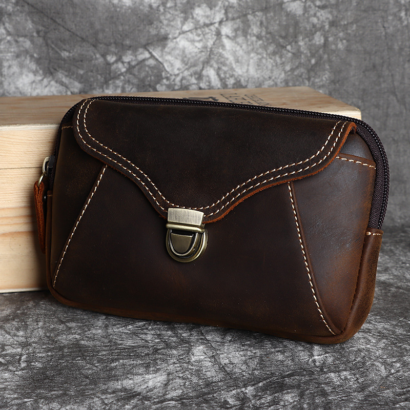 Tas pinggang kulit pria, tas k - Leatherwork Bag ulasan dan harga