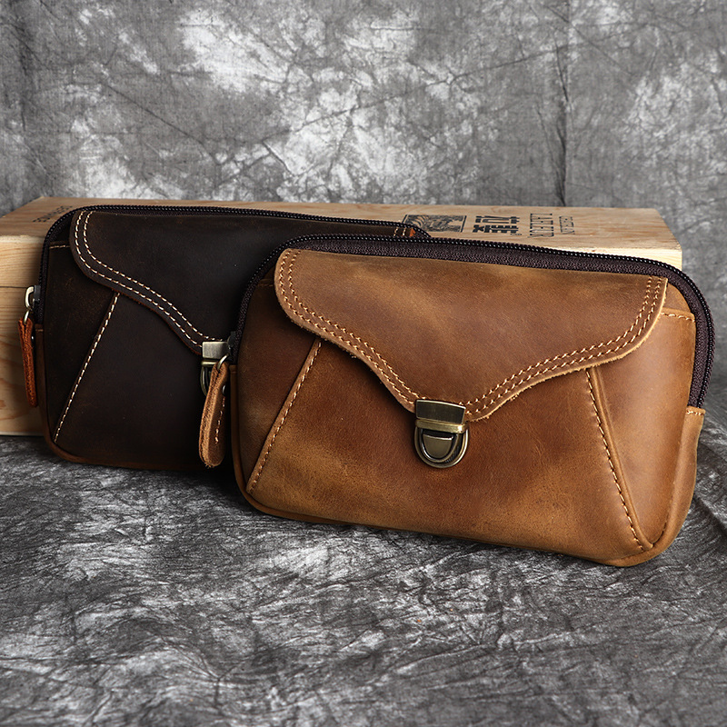 Tas pinggang kulit pria, tas k - Leatherwork Bag ulasan dan harga