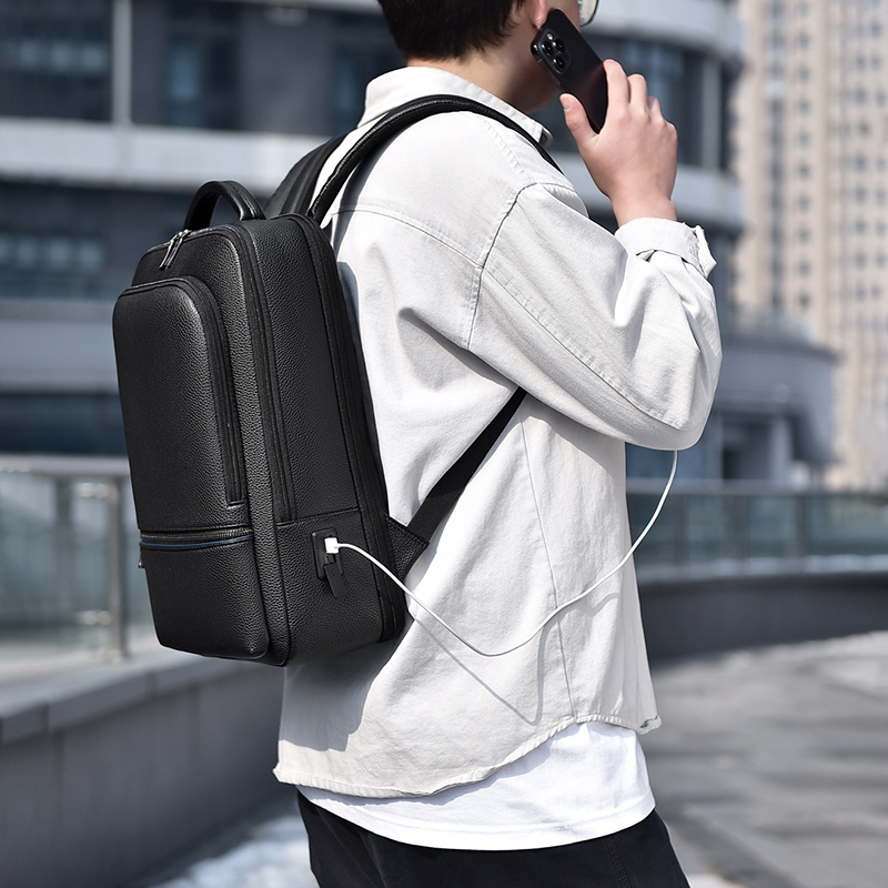 Tas punggung pria kulit PU, ra - Leatherwork Bag ulasan dan harga