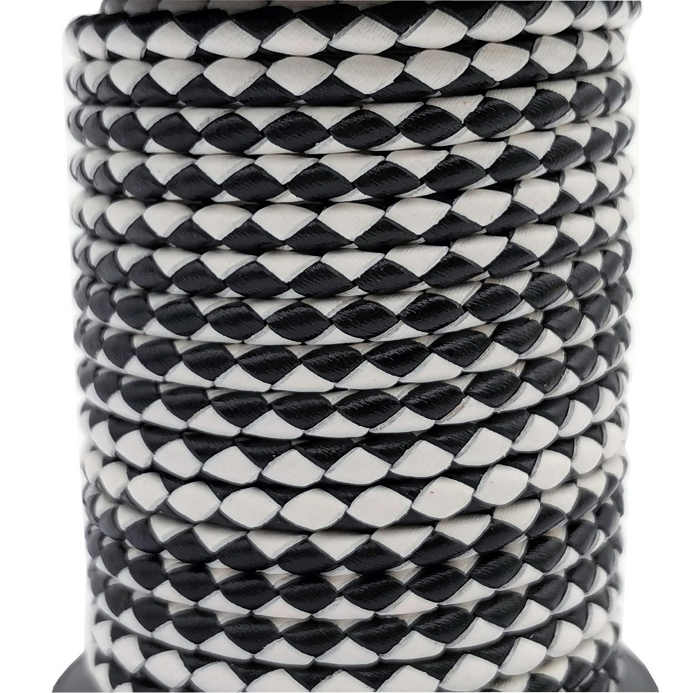 Aaazee 2 yard 4mm bulat hitam  - Leatherwork Jewelry ulasan dan harga