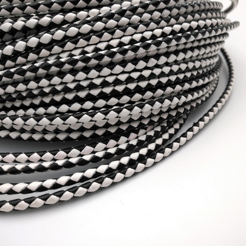 Aaazee 2 yard 4mm bulat hitam  - Leatherwork Jewelry ulasan dan harga