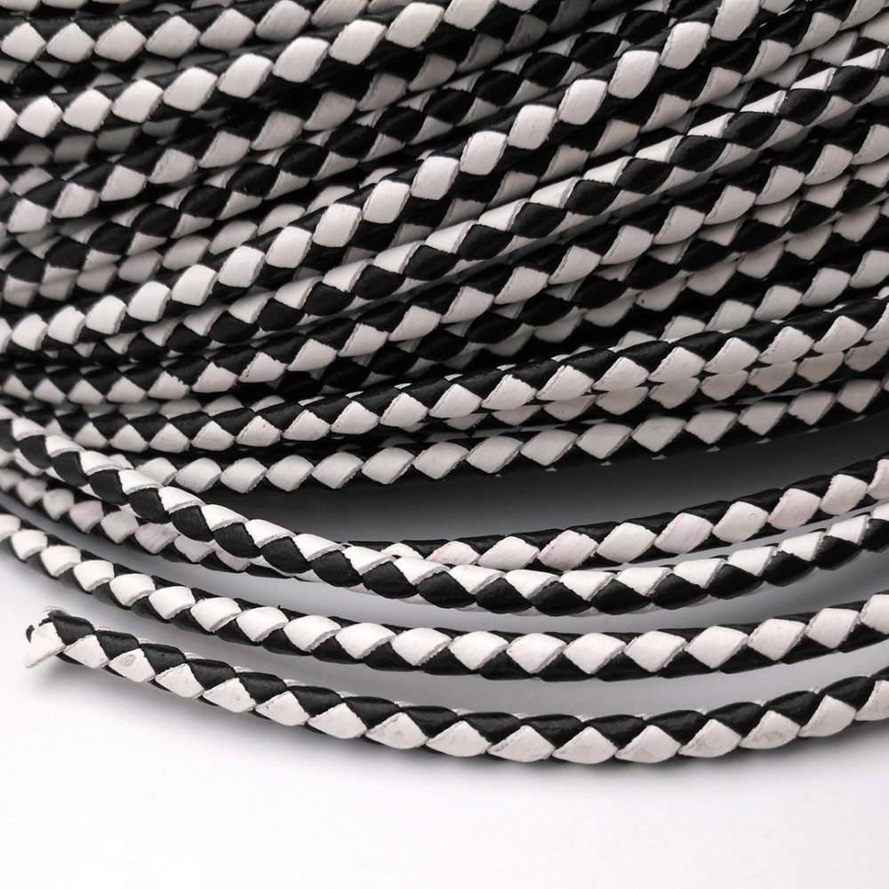 Aaazee 2 yard 4mm bulat hitam  - Leatherwork Jewelry ulasan dan harga