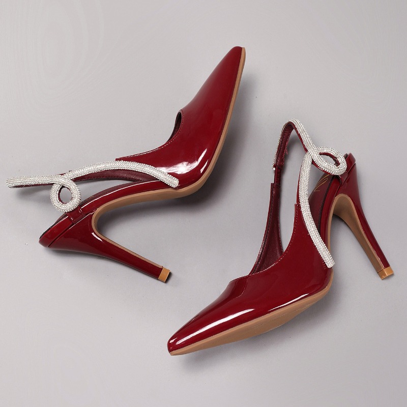 Sandal Hak Ujung Lancip Kulit  - Leather Work Heels ulasan dan harga