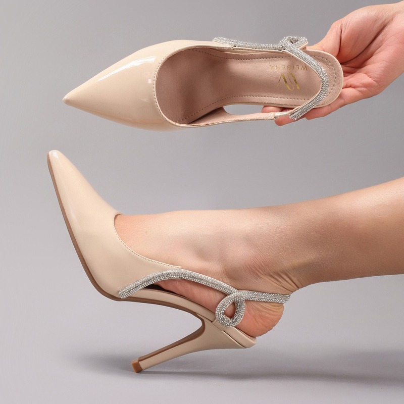 Sandal Hak Ujung Lancip Kulit  - Leather Work Heels ulasan dan harga