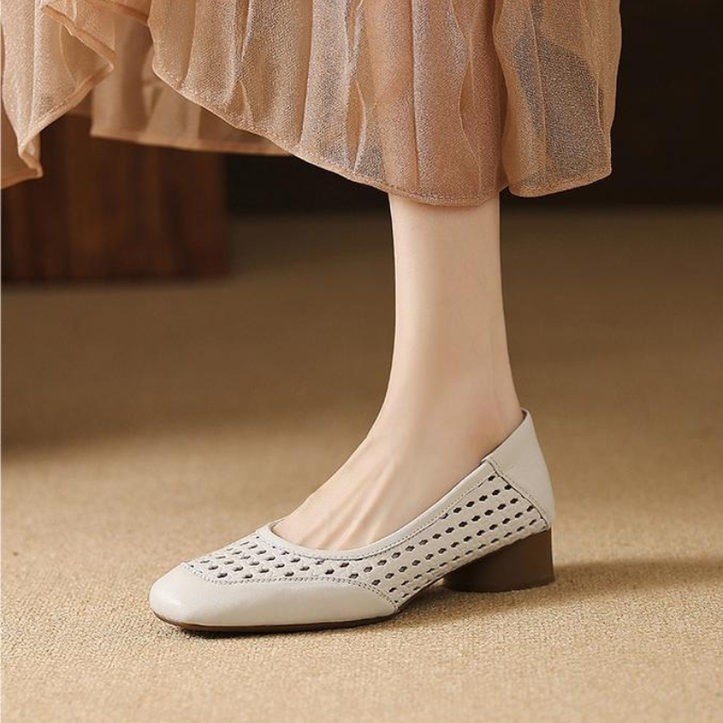 Sepatu Hak Tinggi Wanita Desai - Leather Work Heels ulasan dan harga