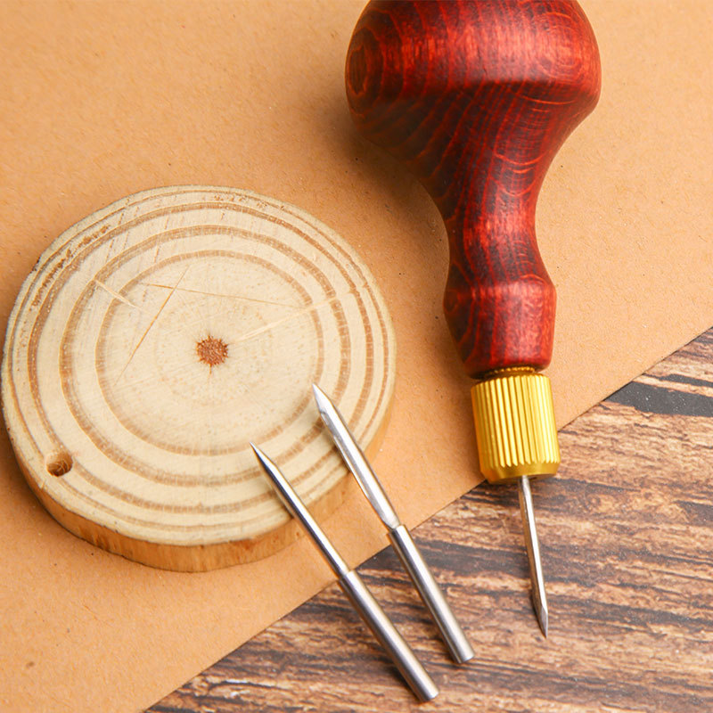 1Set DIY kulit Punch Awl pegan - Leatherwork Hole Punch ulasan dan harga
