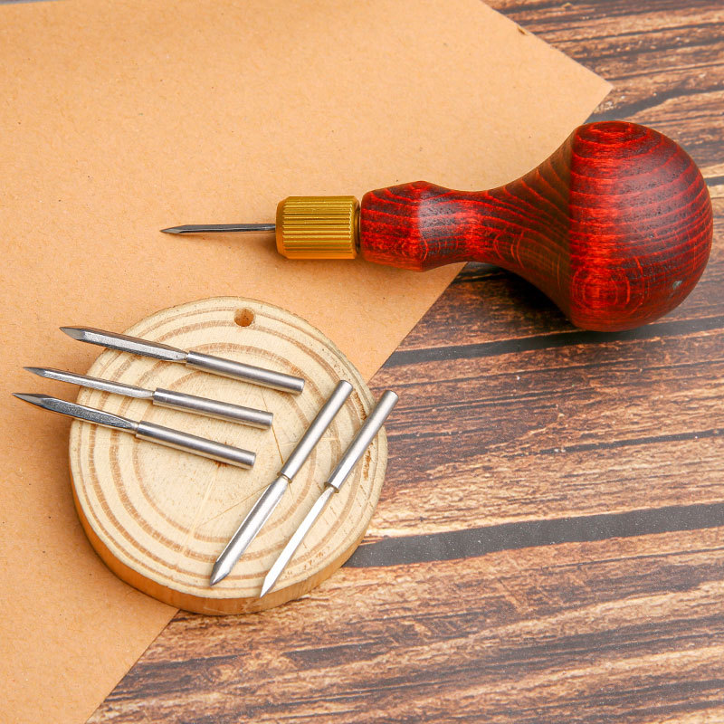 1Set DIY kulit Punch Awl pegan - Leatherwork Hole Punch ulasan dan harga