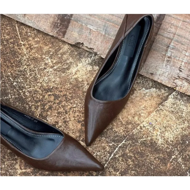 2024 wanita seksi High Heels B - Leather Work Heels ulasan dan harga