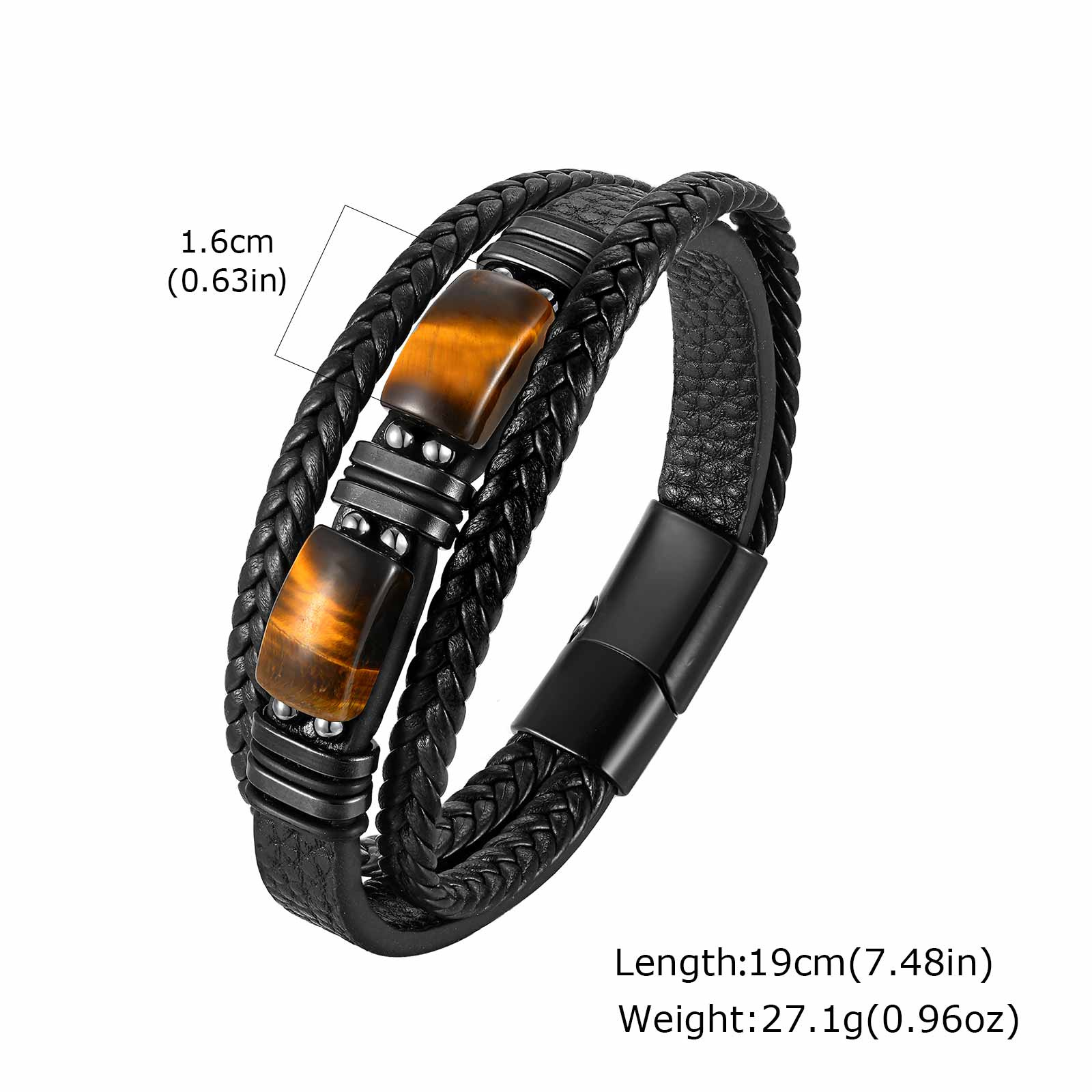 Gelang Kulit Kepang Pria Batu  - Leatherwork Jewelry ulasan dan harga