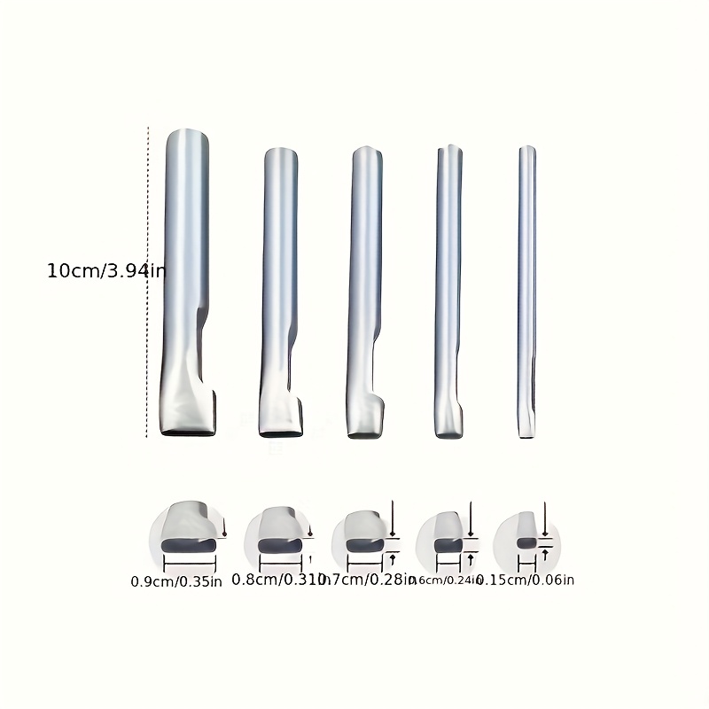 5pcs Alat Pembuat Lubang Oval  - Leatherwork Hole Punch ulasan dan harga