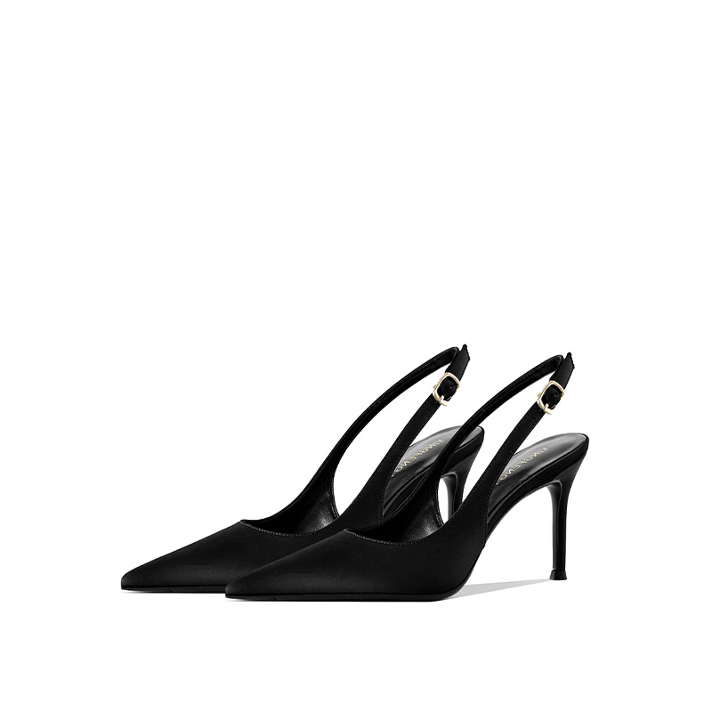 Sandal Wanita Hak Tipis Model  - Leather Work Heels ulasan dan harga