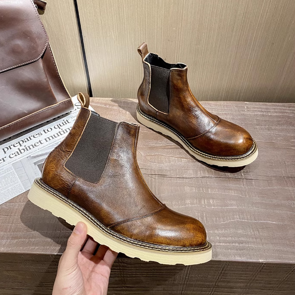Sepatu Boots Chelsea Kulit Asl - Leather Work Western ulasan dan harga