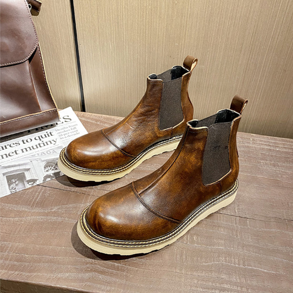 Sepatu Boots Chelsea Kulit Asl - Leather Work Western ulasan dan harga