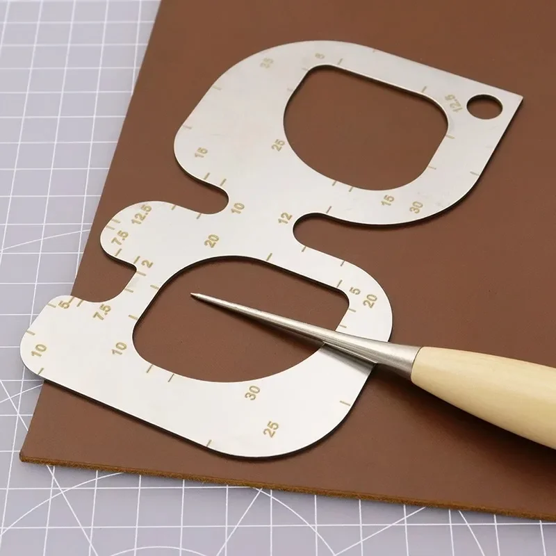 R penggaris posisi baja antika - Leatherwork Templates ulasan dan harga