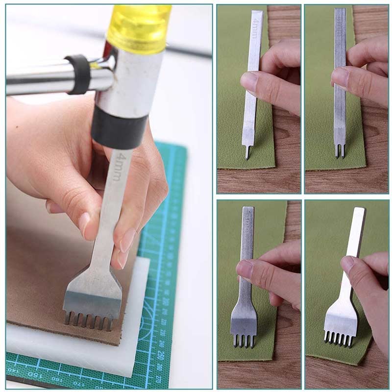 25Pcs Peralatan Kerja Kulit Un - Leatherwork Hole Punch ulasan dan harga