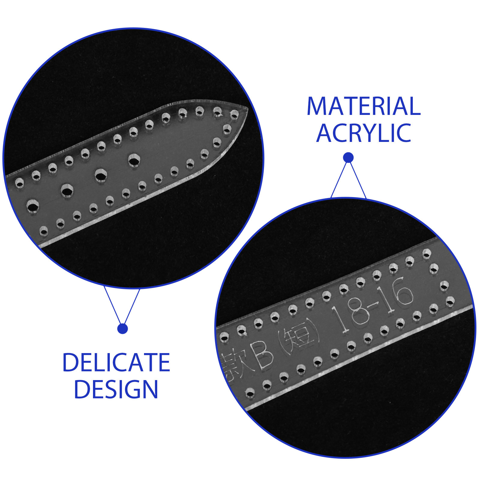 8Pcs Stensil Tali Jam Tangan A - Leatherwork Templates ulasan dan harga