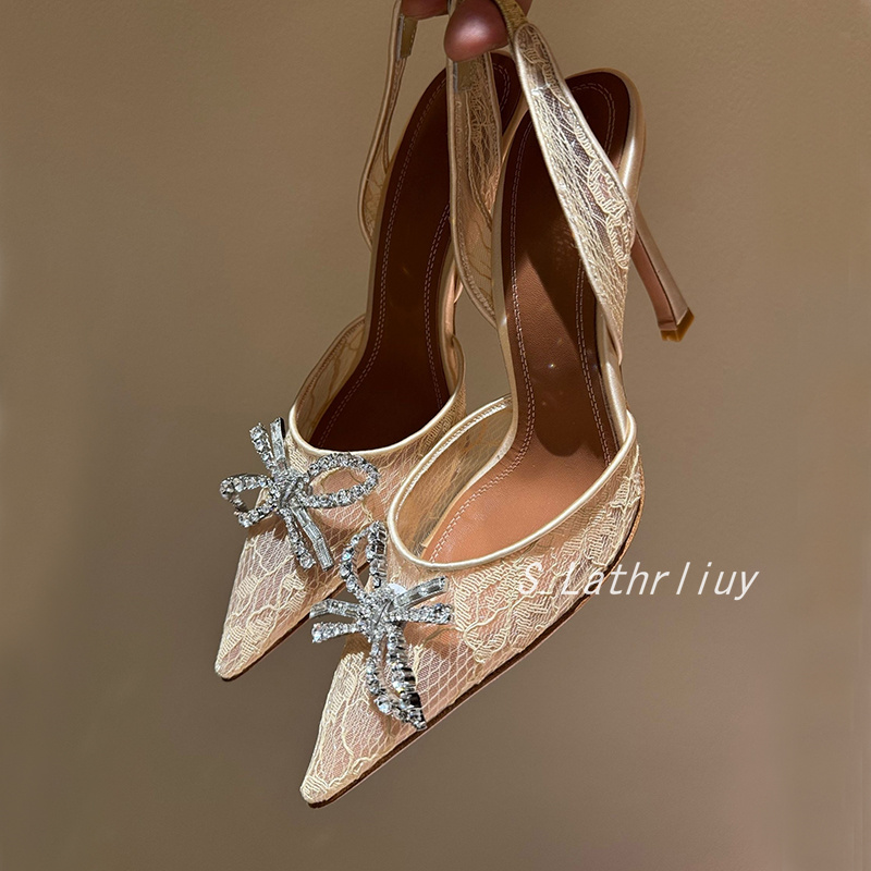 Sandal Berlian Imitasi Bunga U - Leather Work Heels ulasan dan harga