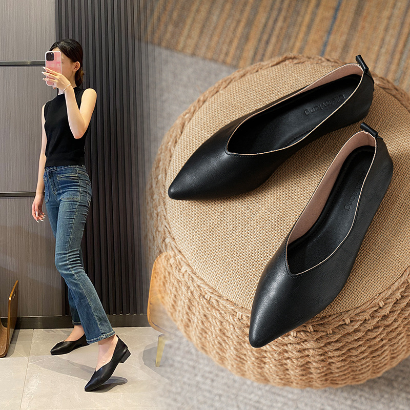 Sepatu Kerja Kulit Lembut Mode - Leather Work Heels ulasan dan harga