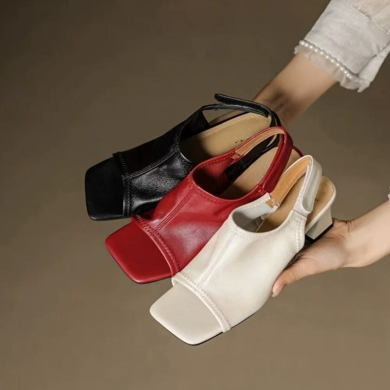 Sandal Wanita Model Prancis Ul - Leather Work Heels ulasan dan harga